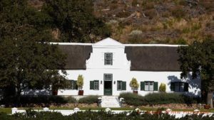 A winery in Franschhoek in Cape Dutch style, South Africa