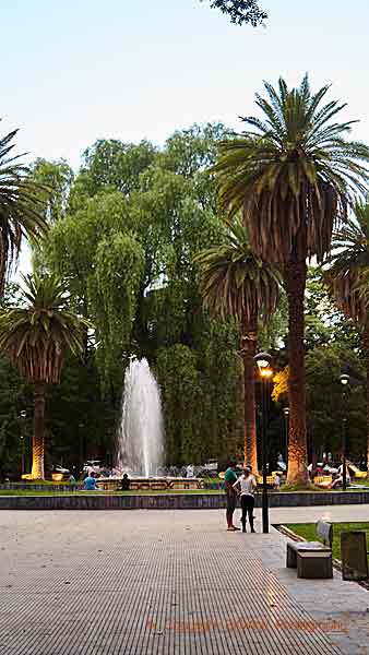 Mendoza city has several green squares