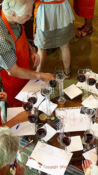 Blending your own wine at a winery in Colchagua, Chile