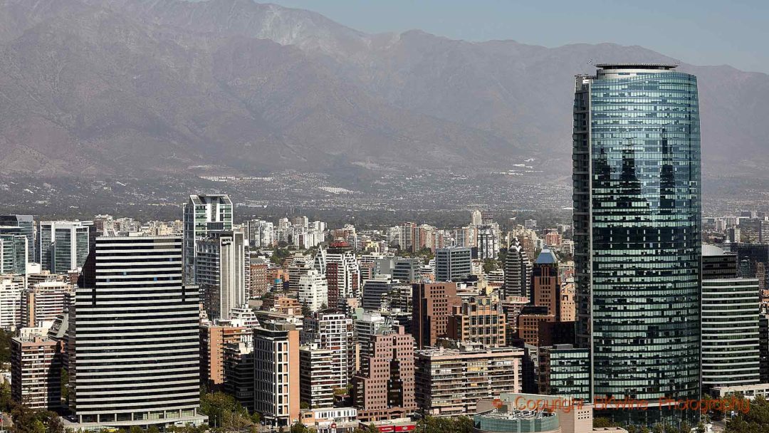 Santiago de Chile has a modern skyline and a view over the Andes