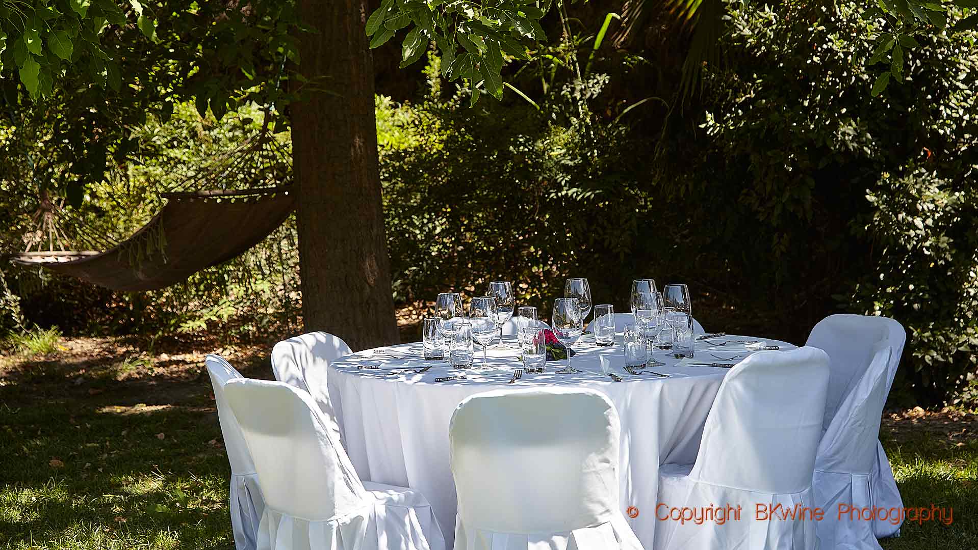 Soon time for lunch in the garden in Chile