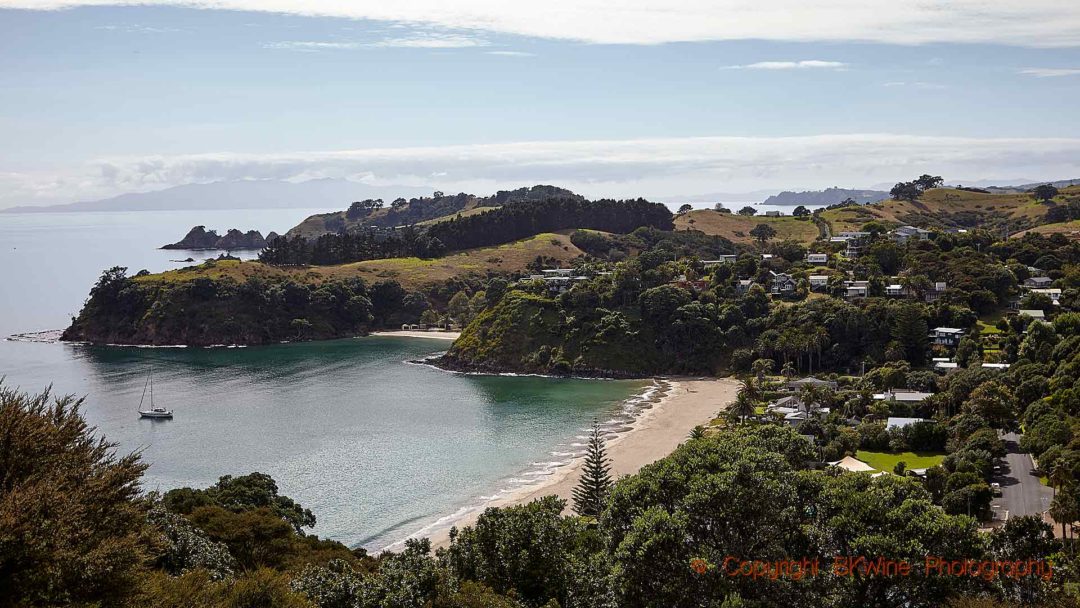 A beach on the Waiheke Island in the Auckland Bay