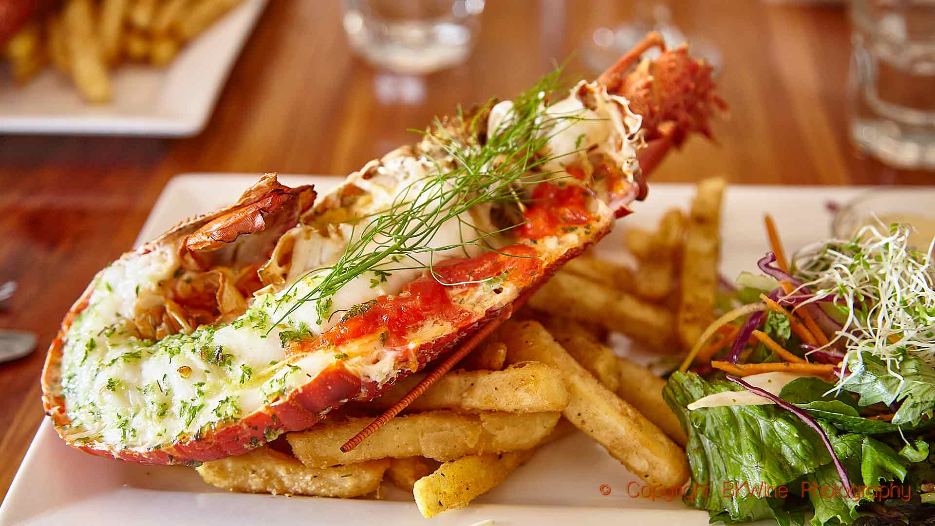 The famous New Zealand lobster for lunch