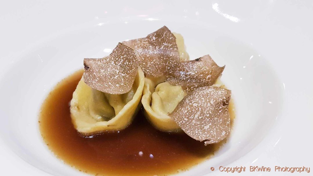 Tortellini with truffles at a luxurious meal in Sicily
