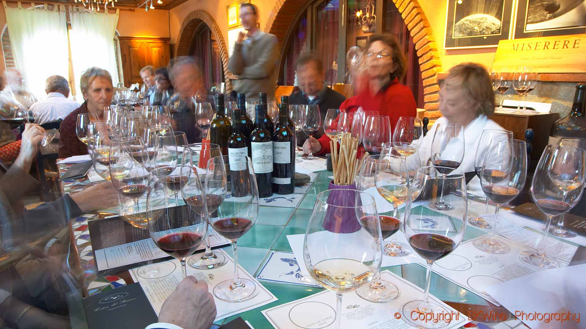 Tasting wine at a wine producer's in Priorato, Catalonia