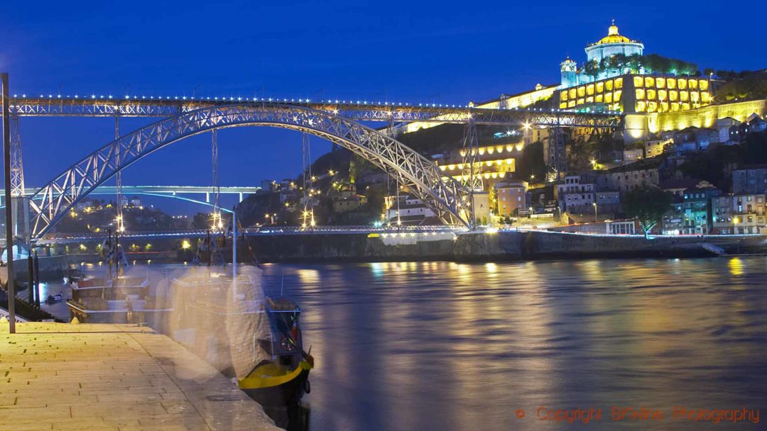 The Douro River and the Dom Luis I bridge between Porto and Vila Nova de Gaia