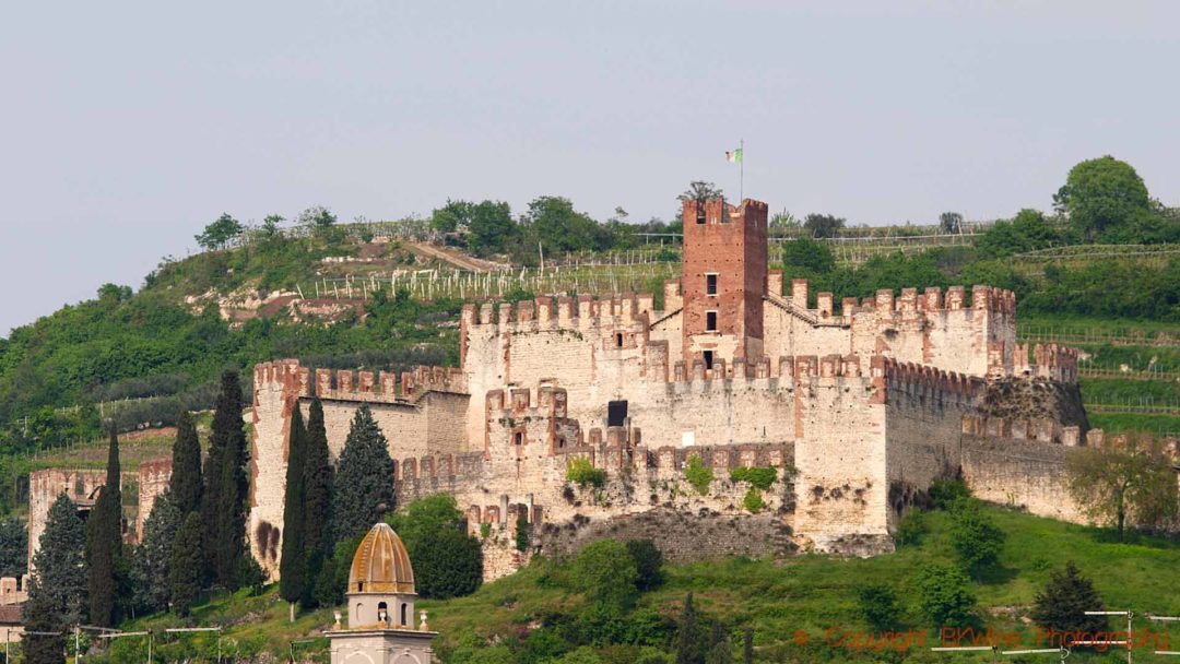 The impressive old castle in Soave