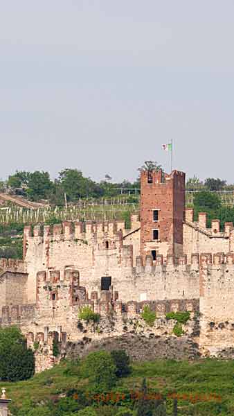 The impressive old castle in Soave