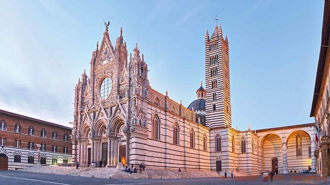 The cathedral, Il Duomo, in Siena, elegant and impressive