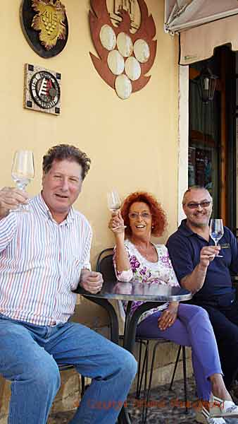 Welcome to share a glass of soave in a street-side café