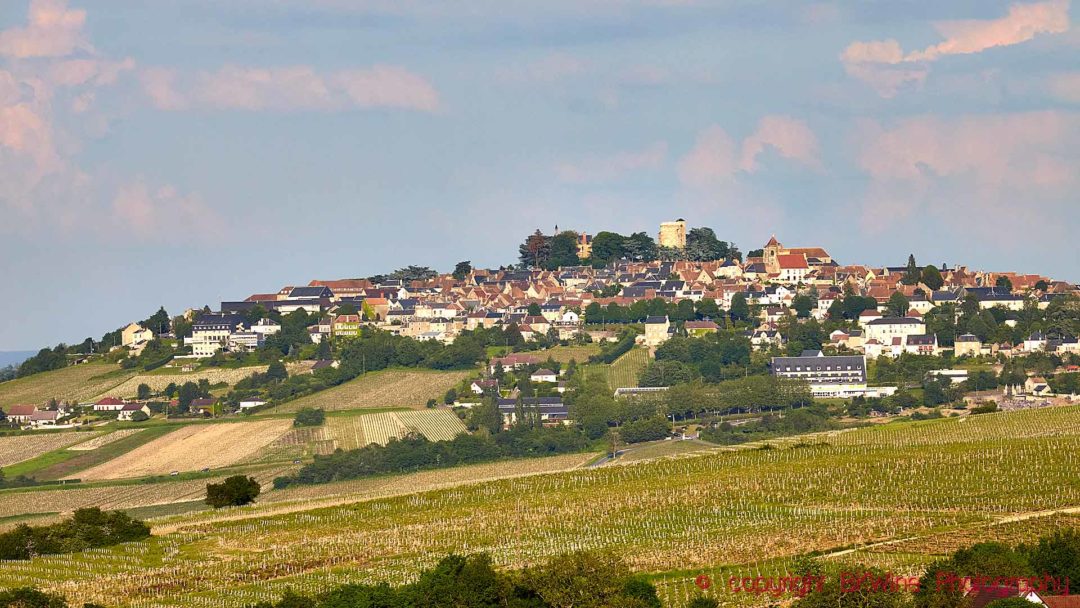 The small town of Sancerre on its hilltop along the Loire River