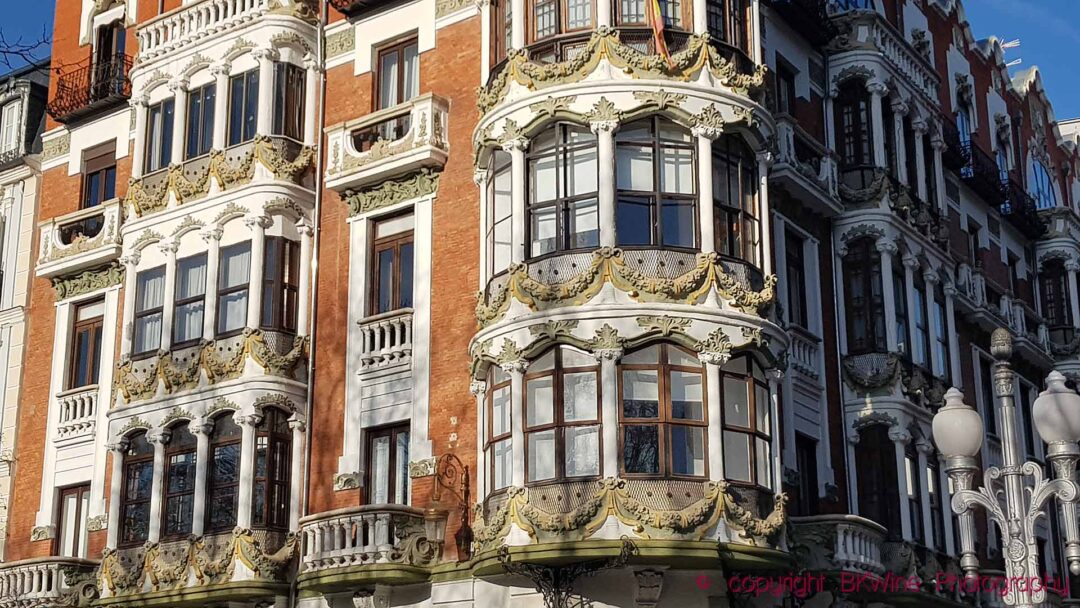 A beautiful building in Valladolid in classic Spanish architectural style