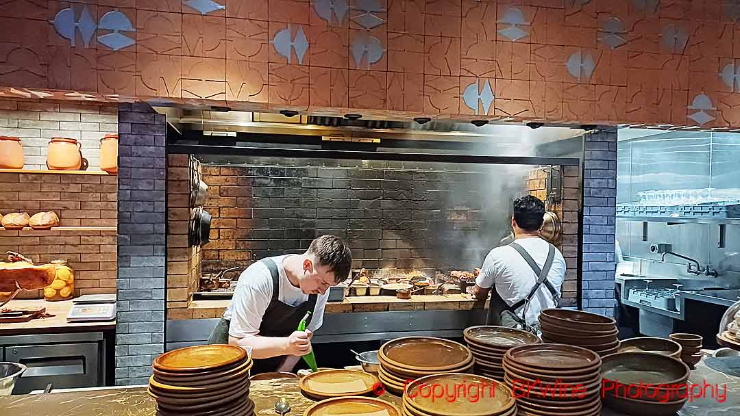 The open kitchen at the Alma restaurant, Auckland, New Zealand