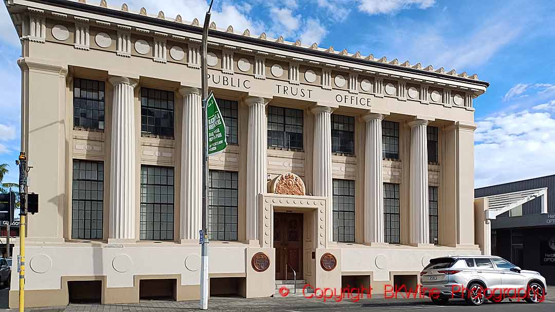 An Art Deco building in Napier, New Zealand