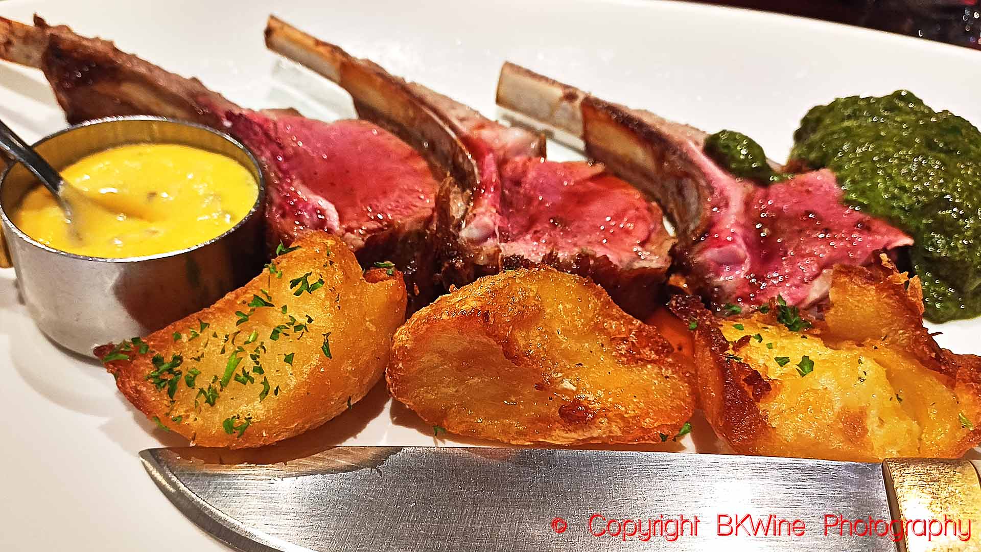 Lamb rack at a restaurant in Queenstown, New Zealand